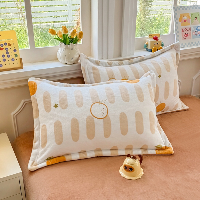 91家纺网 家纺一手货源 找家纺 （总）金盛纺 2025新款牛奶绒印花单枕套单品枕套枕套单件