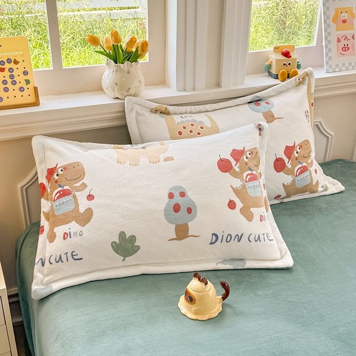 91家纺网 家纺一手货源 找家纺 （总）金盛纺 2025新款牛奶绒印花单枕套单品枕套枕套单件