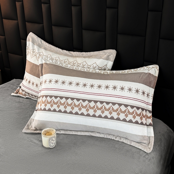 金盛纺 2025新款牛奶绒印花单枕套单品枕套枕套单件 流光