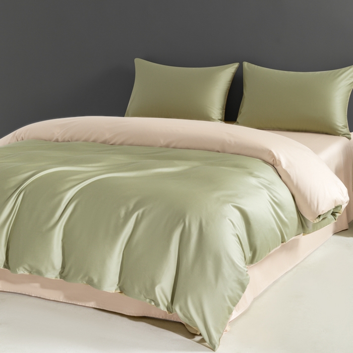 91家纺网 家纺一手货源 找家纺 （总）栩裕纺织 2025新款50S长绒棉经典双拼四件套-孚星