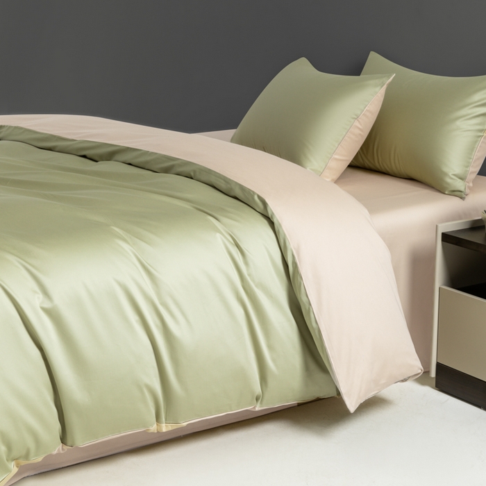 91家纺网 家纺一手货源 找家纺 （总）栩裕纺织 2025新款50S长绒棉经典双拼四件套-孚星