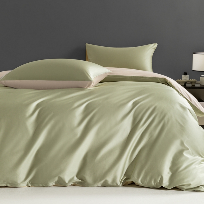 91家纺网 家纺一手货源 找家纺 （总）栩裕纺织 2025新款50S长绒棉经典双拼四件套-孚星