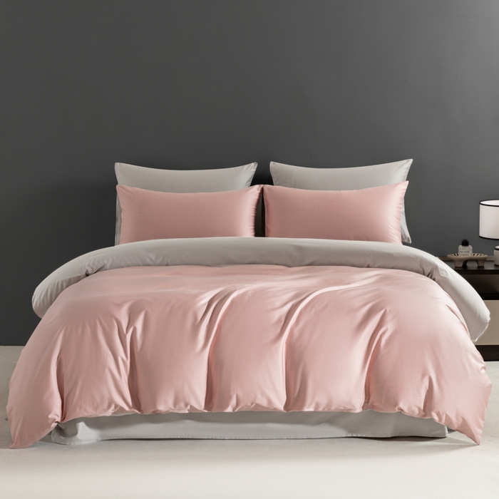 91家纺网 家纺一手货源 找家纺 （总）栩裕纺织 2025新款50S长绒棉经典双拼四件套-孚星