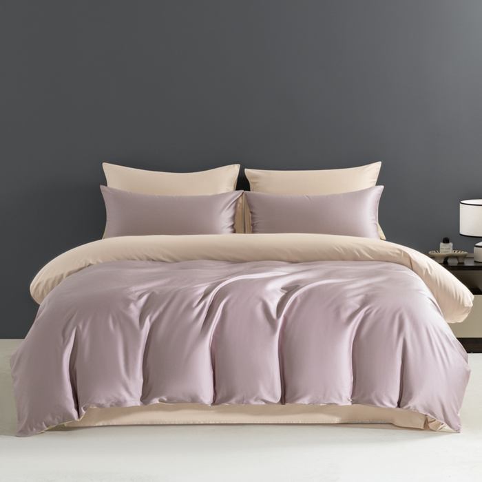 91家纺网 家纺一手货源 找家纺 （总）栩裕纺织 2025新款50S长绒棉经典双拼四件套-孚星