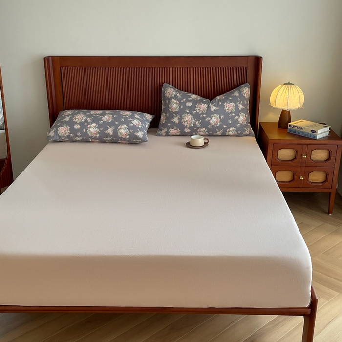 91家纺网 家纺一手货源 找家纺 （总）典曼家纺 2025新款A类母婴级抗菌有氧双层纱亲肤小清新印花三件套四件套