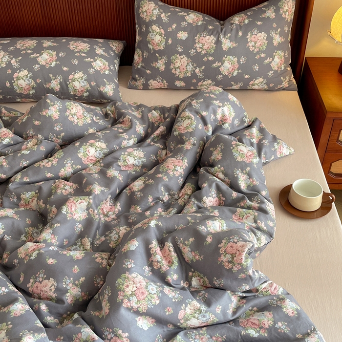 91家纺网 家纺一手货源 找家纺 （总）典曼家纺 2025新款A类母婴级抗菌有氧双层纱亲肤小清新印花三件套四件套