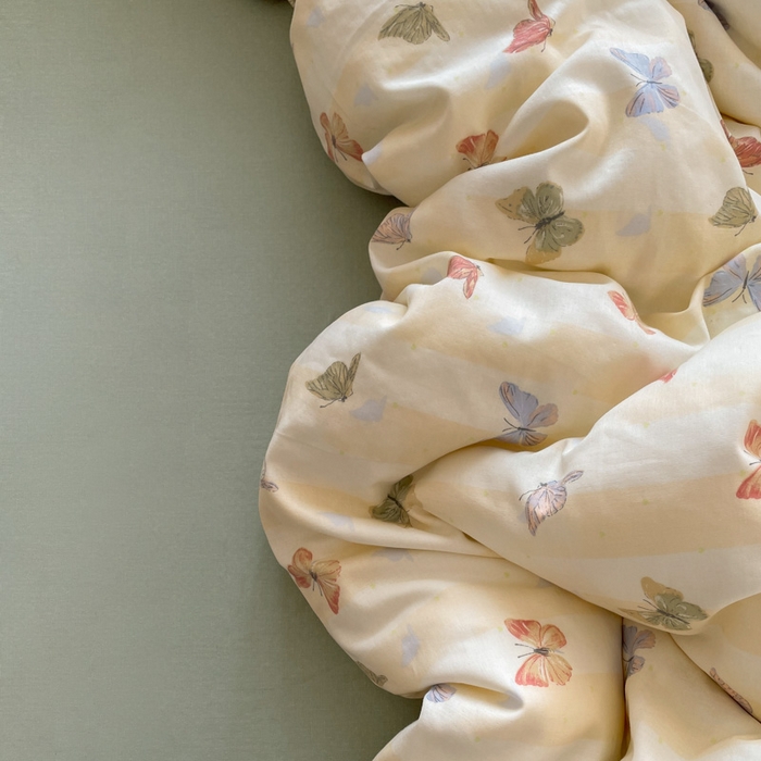 91家纺网 家纺一手货源 找家纺 （总）典曼家纺 2025新款A类母婴级抗菌有氧双层纱亲肤小清新印花三件套四件套