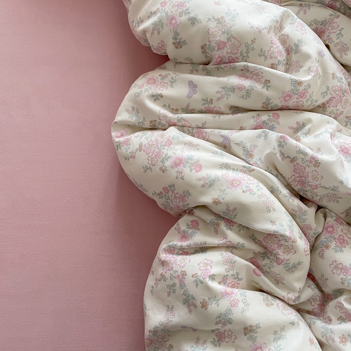 91家纺网 家纺一手货源 找家纺 （总）典曼家纺 2025新款A类母婴级抗菌有氧双层纱亲肤小清新印花三件套四件套