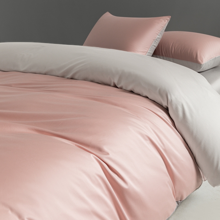 91家纺网 家纺一手货源 找家纺 栩裕纺织 2025新款长绒棉经典双拼四件套-孚星 孚星-珍珠粉