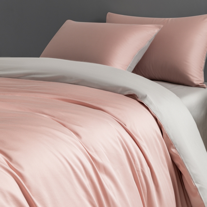 91家纺网 家纺一手货源 找家纺 栩裕纺织 2025新款长绒棉经典双拼四件套-孚星 孚星-珍珠粉