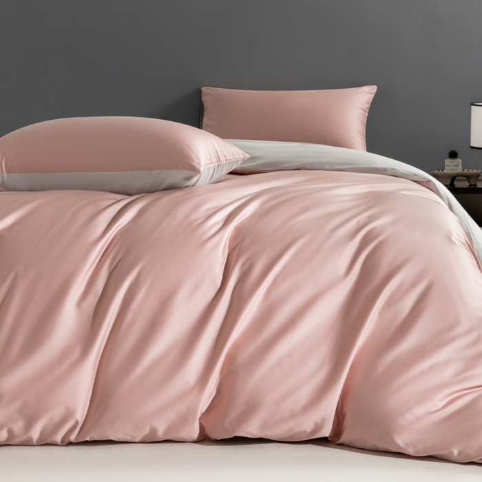 91家纺网 家纺一手货源 找家纺 栩裕纺织 2025新款长绒棉经典双拼四件套-孚星 孚星-珍珠粉