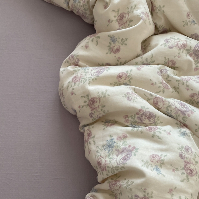 91家纺网 家纺一手货源 找家纺 （总）典曼家纺 2025新款A类母婴级抗菌有氧双层纱亲肤小清新印花三件套四件套