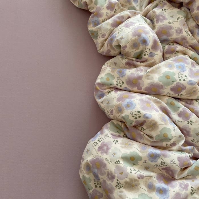 91家纺网 家纺一手货源 找家纺 （总）典曼家纺 2025新款A类母婴级抗菌有氧双层纱亲肤小清新印花三件套四件套