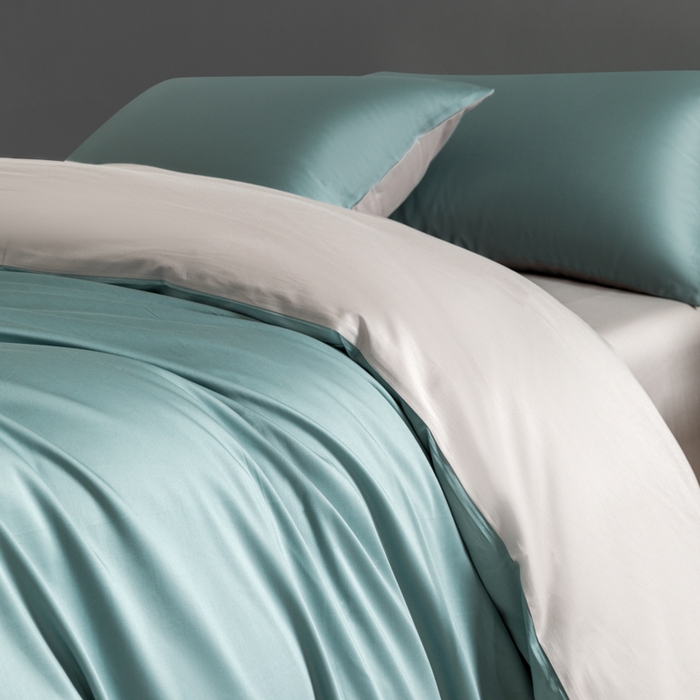 91家纺网 家纺一手货源 找家纺 栩裕纺织 2025新款长绒棉经典双拼四件套-孚星 孚星-北岛绿