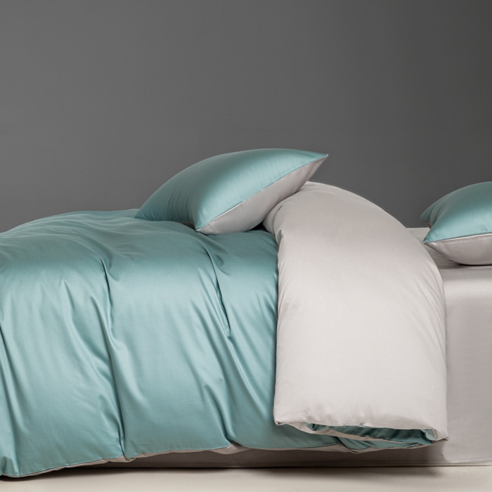 91家纺网 家纺一手货源 找家纺 栩裕纺织 2025新款长绒棉经典双拼四件套-孚星 孚星-北岛绿