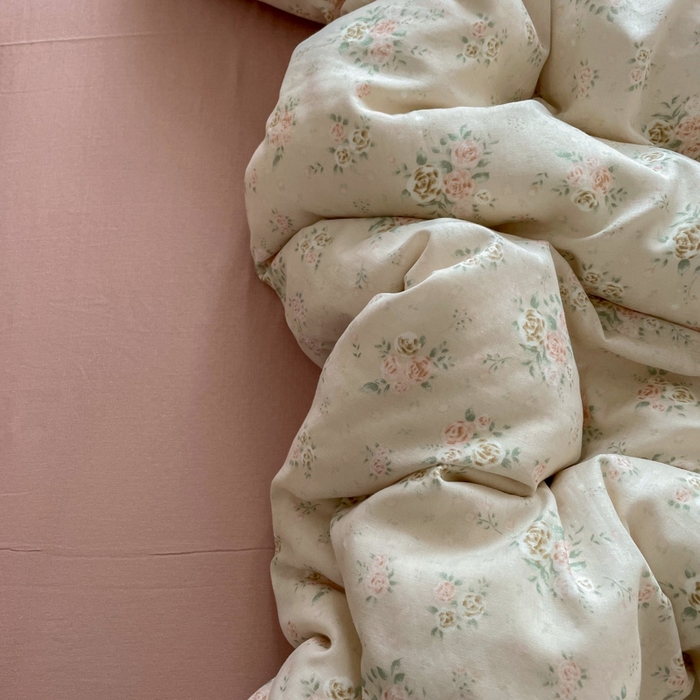 91家纺网 家纺一手货源 找家纺 （总）典曼家纺 2025新款A类母婴级抗菌有氧双层纱亲肤小清新印花三件套四件套