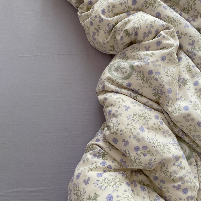 91家纺网 家纺一手货源 找家纺 （总）典曼家纺 2025新款A类母婴级抗菌有氧双层纱亲肤小清新印花三件套四件套