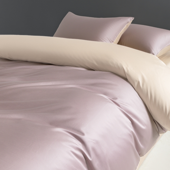 91家纺网 家纺一手货源 找家纺 栩裕纺织 2025新款长绒棉经典双拼四件套-孚星 孚星-优雅紫