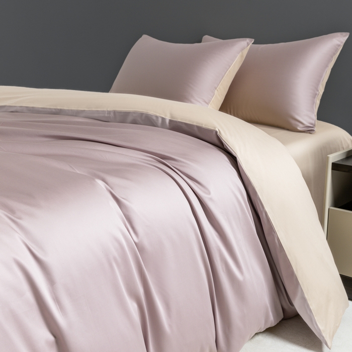 91家纺网 家纺一手货源 找家纺 栩裕纺织 2025新款长绒棉经典双拼四件套-孚星 孚星-优雅紫