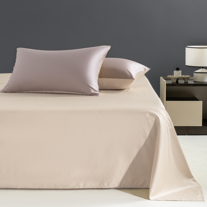 91家纺网 家纺一手货源 找家纺 栩裕纺织 2025新款长绒棉经典双拼四件套-孚星 孚星-优雅紫