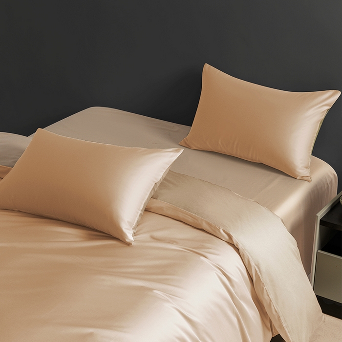 91家纺网 家纺一手货源 找家纺 栩裕纺织 2025新款长绒棉经典双拼四件套-孚星 孚星-香槟色