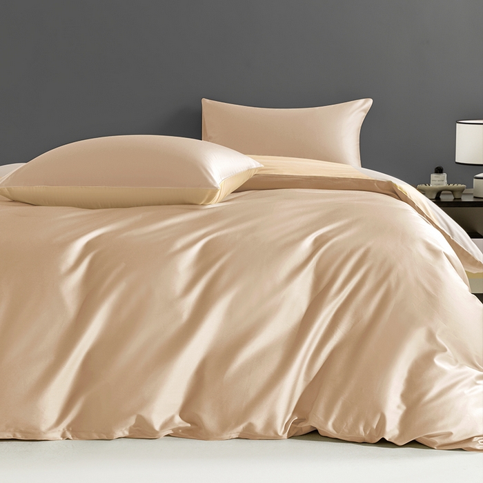 91家纺网 家纺一手货源 找家纺 栩裕纺织 2025新款长绒棉经典双拼四件套-孚星 孚星-香槟色