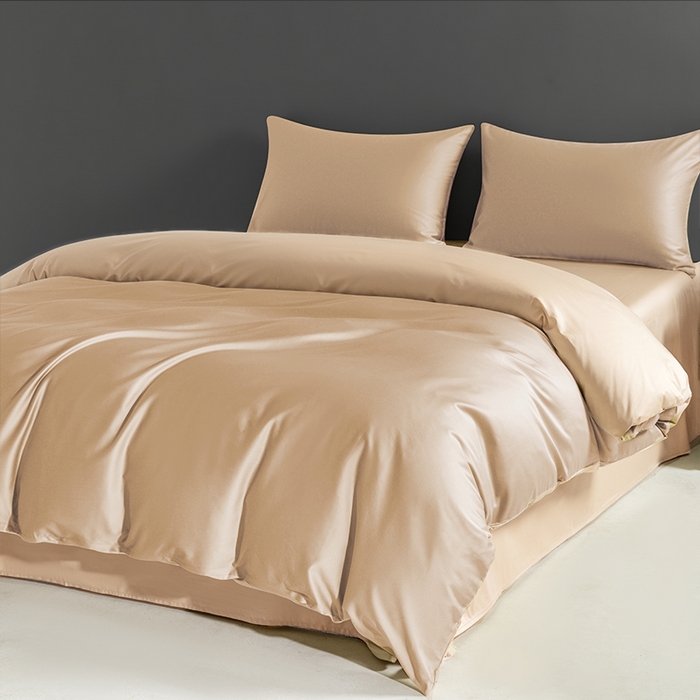 91家纺网 家纺一手货源 找家纺 栩裕纺织 2025新款长绒棉经典双拼四件套-孚星 孚星-香槟色