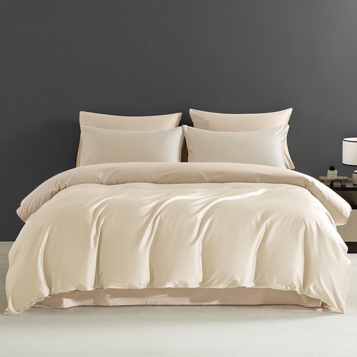 91家纺网 家纺一手货源 找家纺 栩裕纺织 2025新款长绒棉经典双拼四件套-孚星 孚星-香槟色