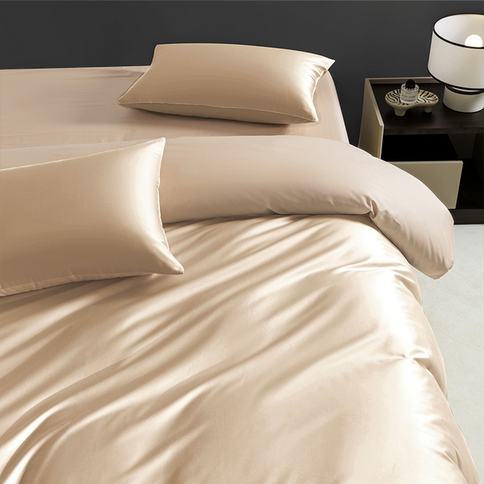 91家纺网 家纺一手货源 找家纺 栩裕纺织 2025新款长绒棉经典双拼四件套-孚星 孚星-香槟色