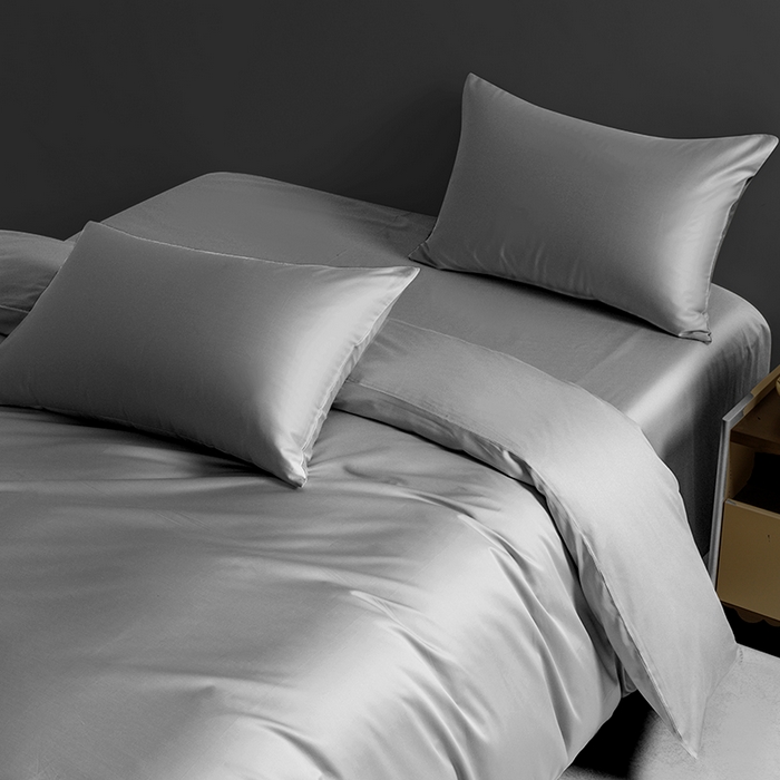 91家纺网 家纺一手货源 找家纺 栩裕纺织 2025新款长绒棉经典双拼四件套-孚星 孚星-星辰灰