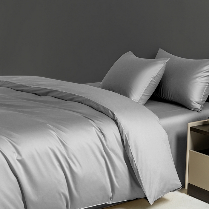 91家纺网 家纺一手货源 找家纺 栩裕纺织 2025新款长绒棉经典双拼四件套-孚星 孚星-星辰灰