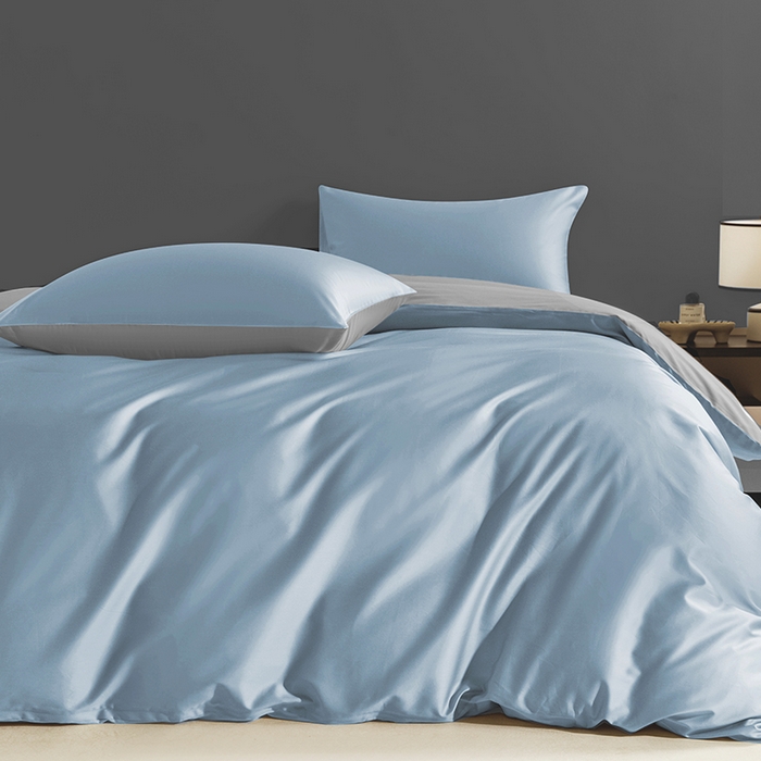 91家纺网 家纺一手货源 找家纺 栩裕纺织 2025新款长绒棉经典双拼四件套-孚星 孚星-月光蓝