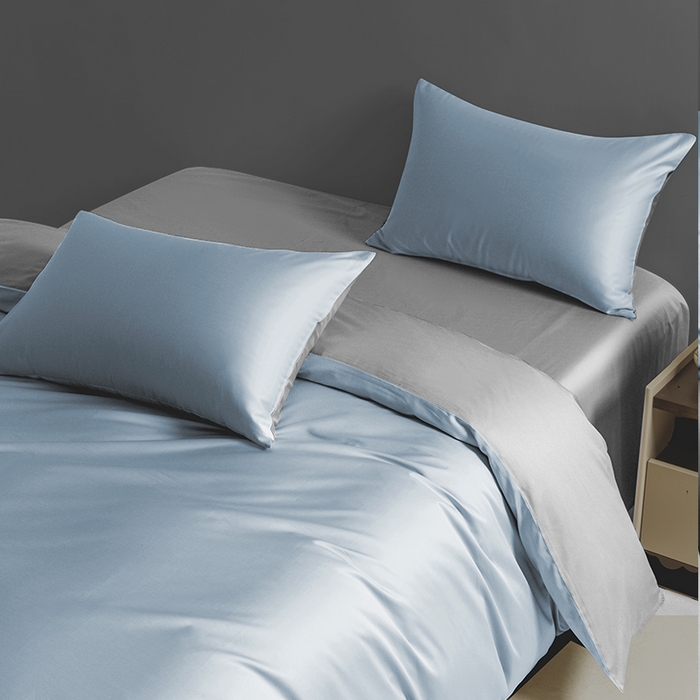 91家纺网 家纺一手货源 找家纺 栩裕纺织 2025新款长绒棉经典双拼四件套-孚星 孚星-月光蓝