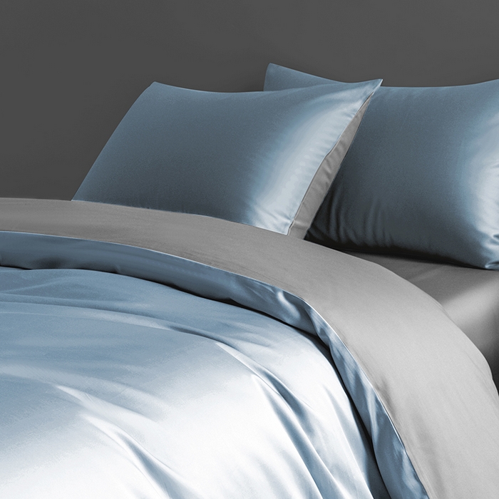 91家纺网 家纺一手货源 找家纺 栩裕纺织 2025新款长绒棉经典双拼四件套-孚星 孚星-月光蓝