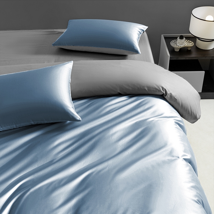 91家纺网 家纺一手货源 找家纺 栩裕纺织 2025新款长绒棉经典双拼四件套-孚星 孚星-月光蓝