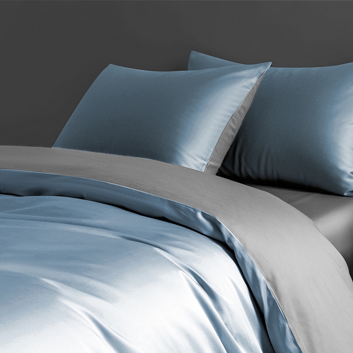 91家纺网 家纺一手货源 找家纺 栩裕纺织 2025新款长绒棉经典双拼四件套-孚星 孚星-月光蓝