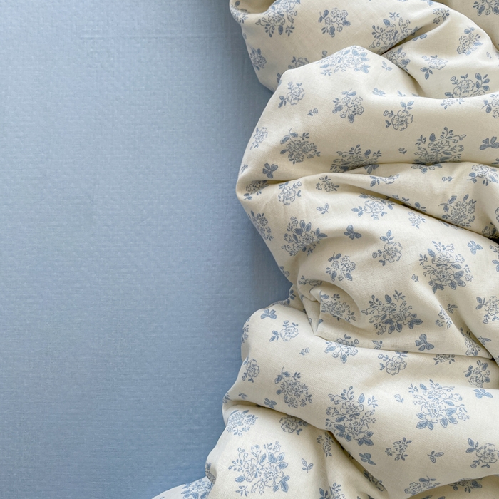 91家纺网 家纺一手货源 找家纺 （总）典曼家纺 2025新款A类母婴级抗菌有氧双层纱亲肤小清新印花三件套四件套