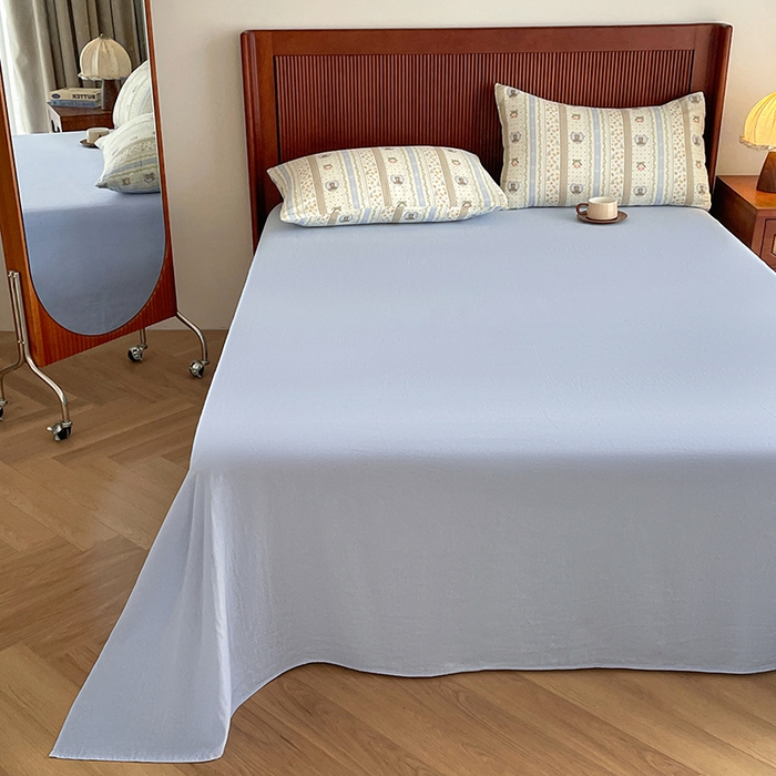 91家纺网 家纺一手货源 找家纺 典曼家纺 2025新款A类母婴级抗菌有氧双层纱亲肤小清新印花三件套四件套 三宅一熊