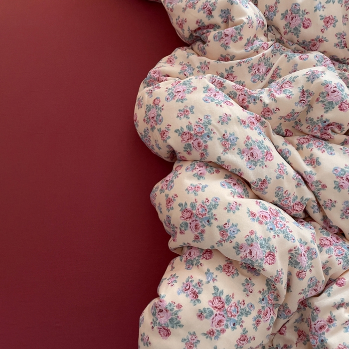 典曼家纺 2025新款A类母婴级抗菌有氧双层纱亲肤小清新印花三件套四件套 美娜