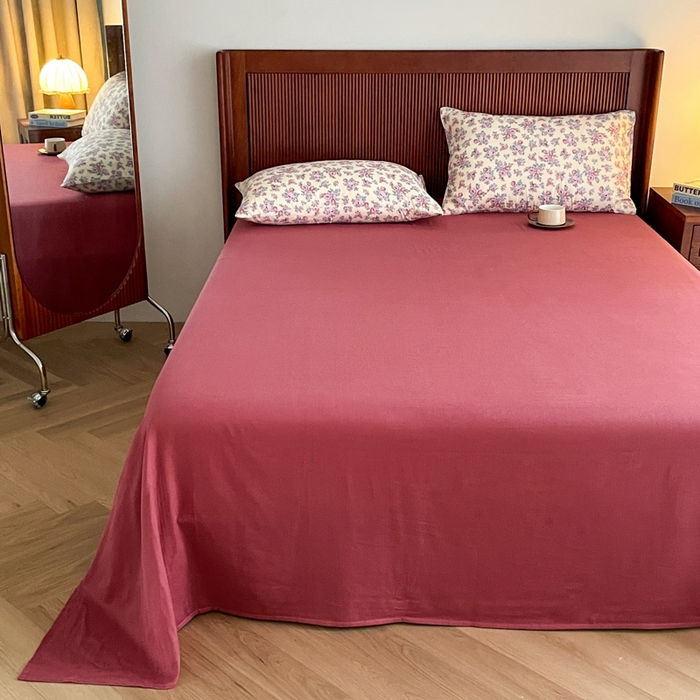 91家纺网 家纺一手货源 找家纺 典曼家纺 2025新款A类母婴级抗菌有氧双层纱亲肤小清新印花三件套四件套 美娜