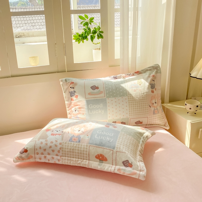 91家纺网 家纺一手货源 找家纺 （总）红日子纺织品 2025新款高克重牛奶绒印花四件套