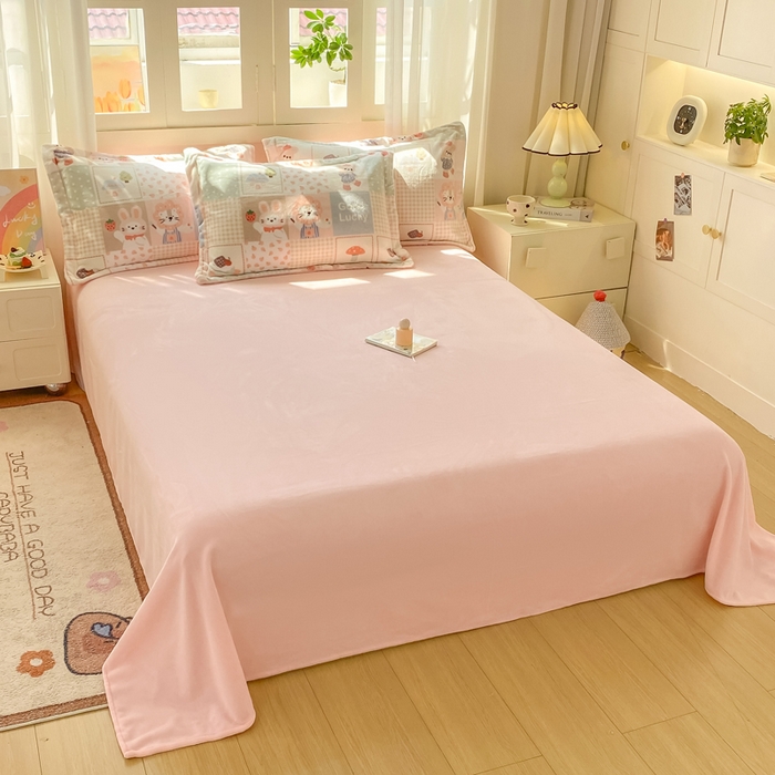 91家纺网 家纺一手货源 找家纺 （总）红日子纺织品 2025新款高克重牛奶绒印花四件套