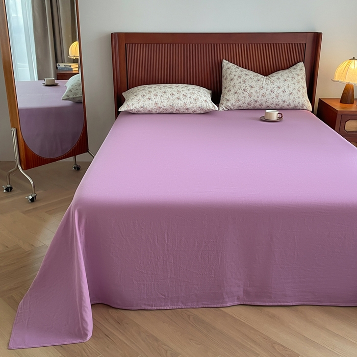 91家纺网 家纺一手货源 找家纺 典曼家纺 2025新款A类母婴级抗菌有氧双层纱亲肤小清新印花三件套四件套 奥黛丽