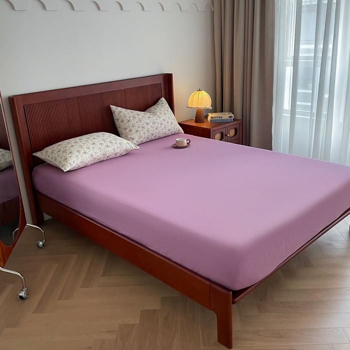 91家纺网 家纺一手货源 找家纺 典曼家纺 2025新款A类母婴级抗菌有氧双层纱亲肤小清新印花三件套四件套 奥黛丽