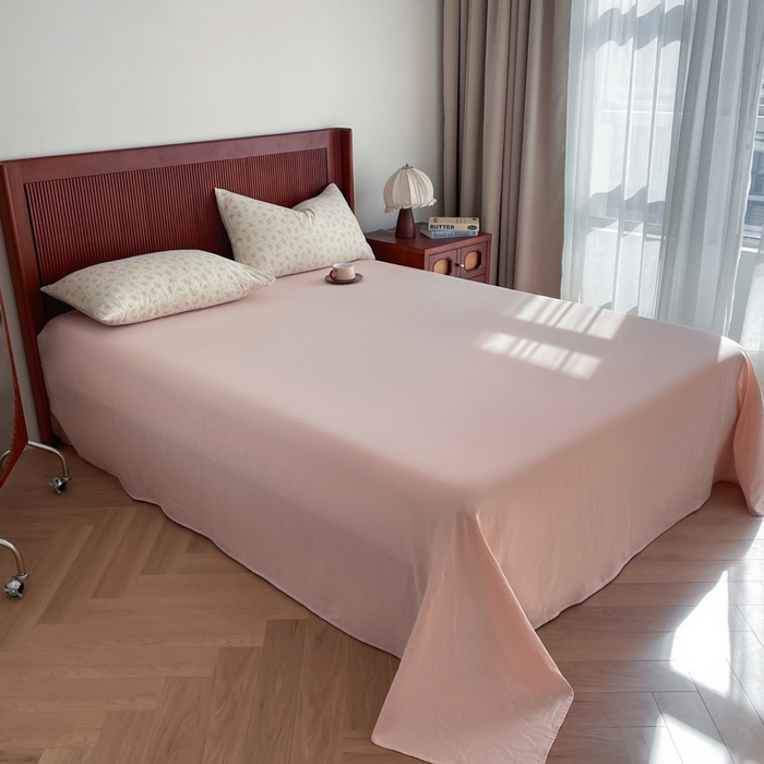 91家纺网 家纺一手货源 找家纺 典曼家纺 2025新款A类母婴级抗菌有氧双层纱亲肤小清新印花三件套四件套 花田错