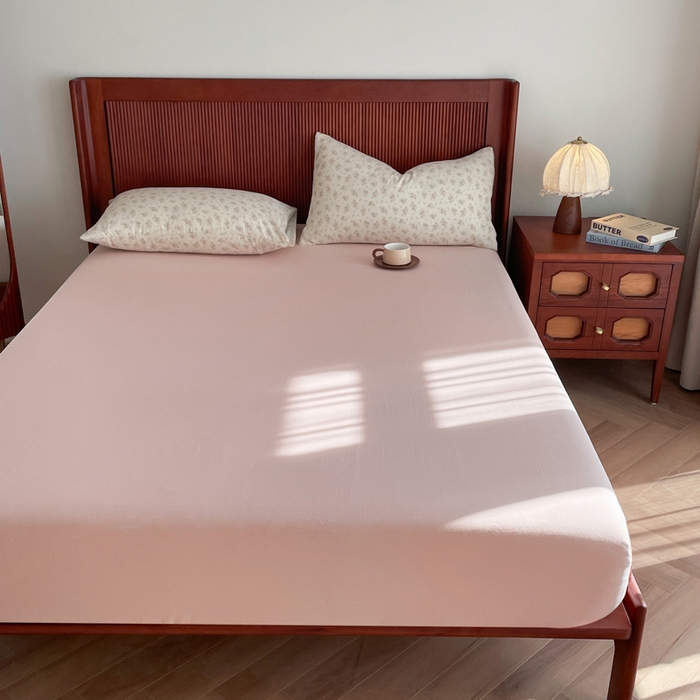 91家纺网 家纺一手货源 找家纺 典曼家纺 2025新款A类母婴级抗菌有氧双层纱亲肤小清新印花三件套四件套 花田错