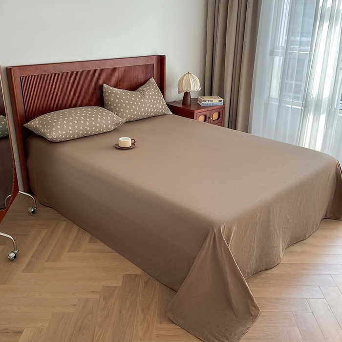 91家纺网 家纺一手货源 找家纺 典曼家纺 2025新款A类母婴级抗菌有氧双层纱亲肤小清新印花三件套四件套 洛可可