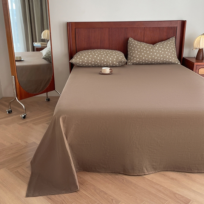 91家纺网 家纺一手货源 找家纺 典曼家纺 2025新款A类母婴级抗菌有氧双层纱亲肤小清新印花三件套四件套 洛可可