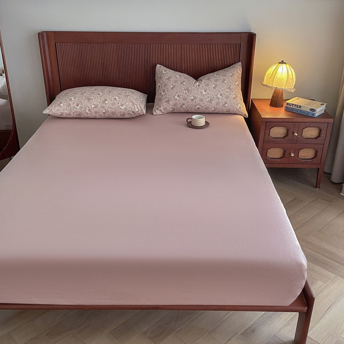 91家纺网 家纺一手货源 找家纺 典曼家纺 2025新款A类母婴级抗菌有氧双层纱亲肤小清新印花三件套四件套 蔷薇花园