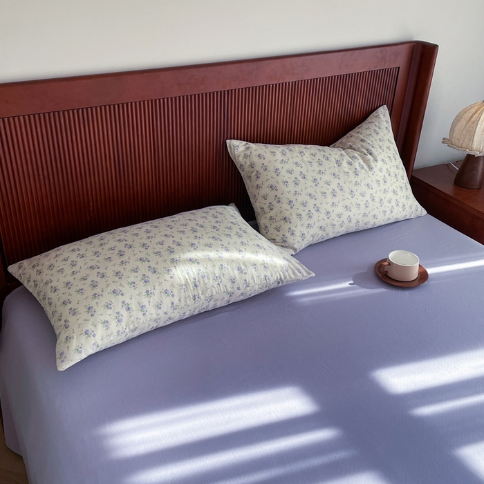 91家纺网 家纺一手货源 找家纺 典曼家纺 2025新款A类母婴级抗菌有氧双层纱亲肤小清新印花三件套四件套 寻意花海